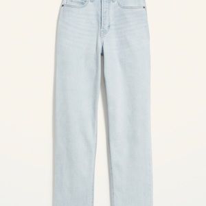 Curvy Extra High-Waisted Button-Fly Sky-Hi Straight Cut-Off Jeans for Women